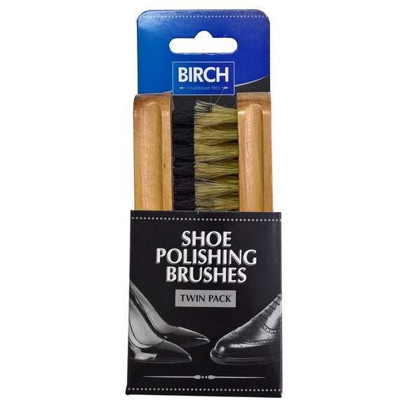 BIRCH Twin Pack Shoe Brush