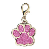 Glitter Metal Pet Tag Paw Print Inlay 25mm
