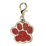Glitter Metal Pet Tag Paw Print Inlay 25mm