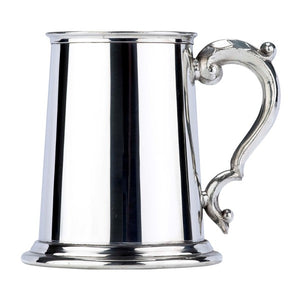 Plain Straight Georgian Handle One Pint Pewter Tankard