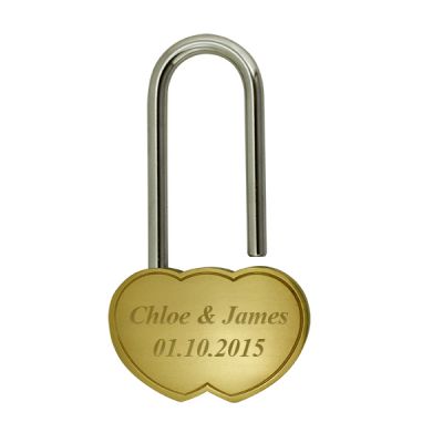 Maxus 60mm Engravable Heart Padlock