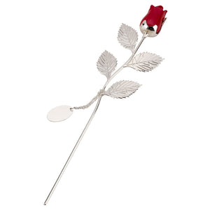 Large (32cm) Silver Plated Rose